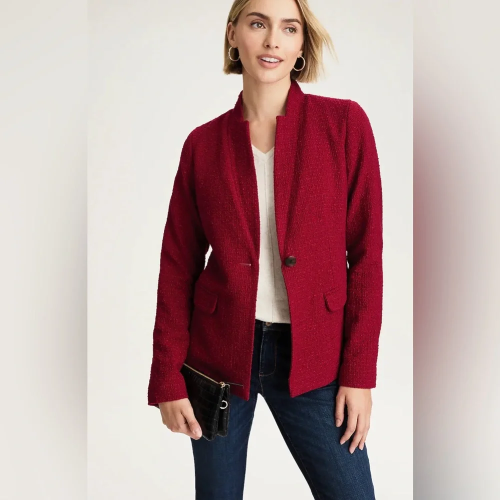 J.Jill Textured-Tweed Blazer - NWT